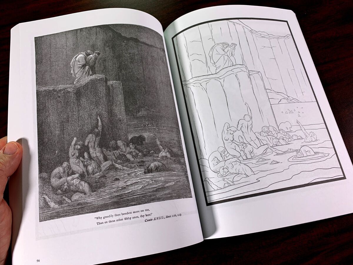  Dante's Inferno: The Coloring Book: 9781592180844: Bussler,  Mark: Libros