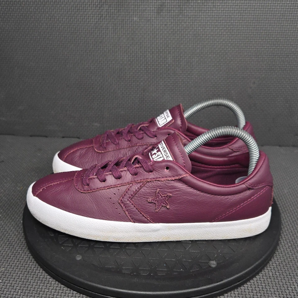 Converse Breakpoint Ox Shoes Womens Sz 8 Burgundy White Low Top Sneakers - Image 3 of 4