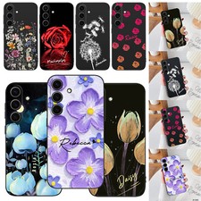For Samsung Galaxy A16 A35 A56 S25 S24 Personalised Phone Flower Cover Soft Case