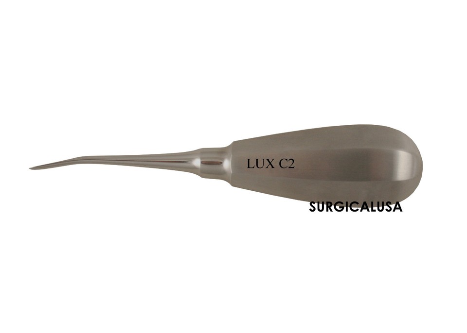 Élévateur Dentaire Incurvé LUXATING 2mm - Acier Inoxydable - Instrument Chirurgical Vétérinaire - Neuf