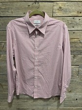 Men  s Lucky Brand Slim Fit Red And Blue Checkered Button Up Shirt Size Medium