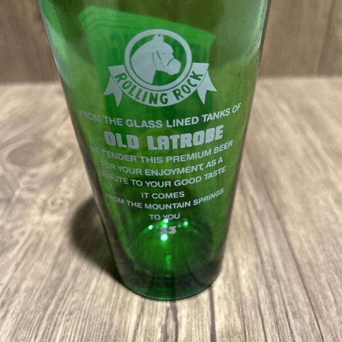 Vintage Rolling Rock Extra Pale Old Latrobe 33 Green Pint Beer Libbey Glass - Picture 3 of 4