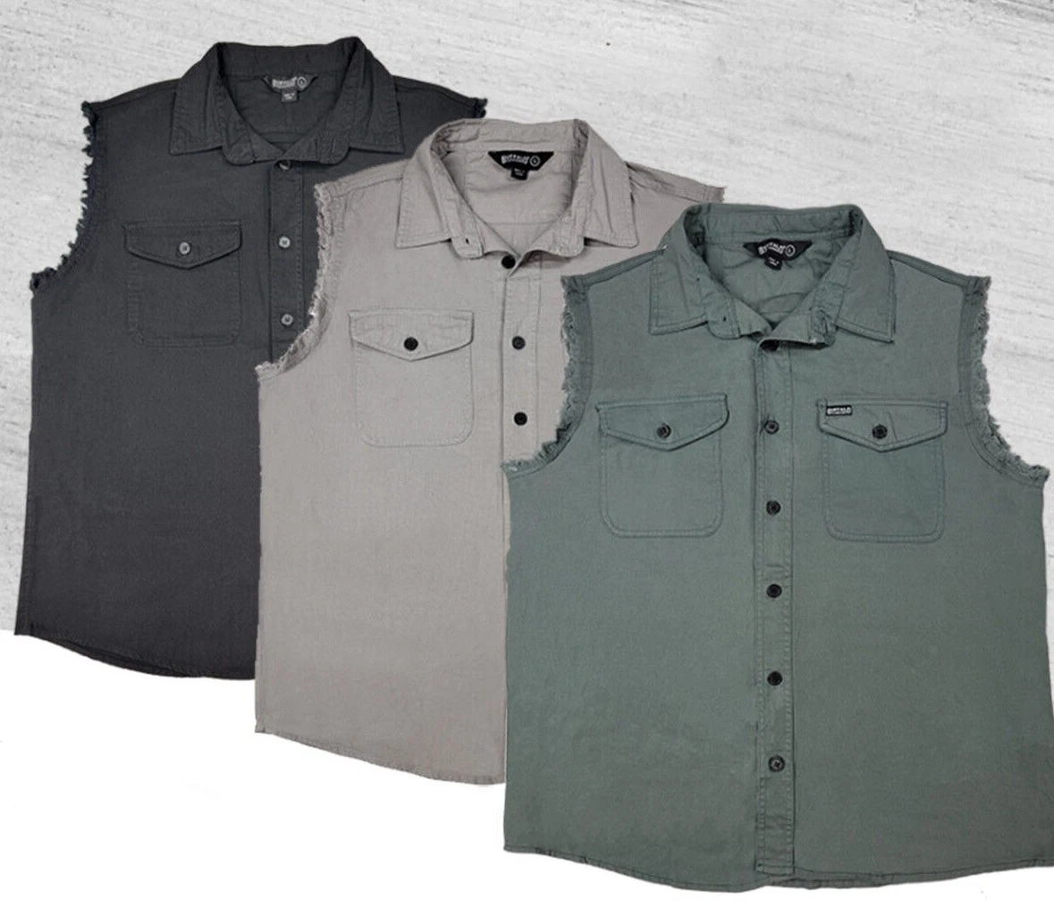 Buffalo Outdoors® Workwear Men's Sleeveless Biker Shirt