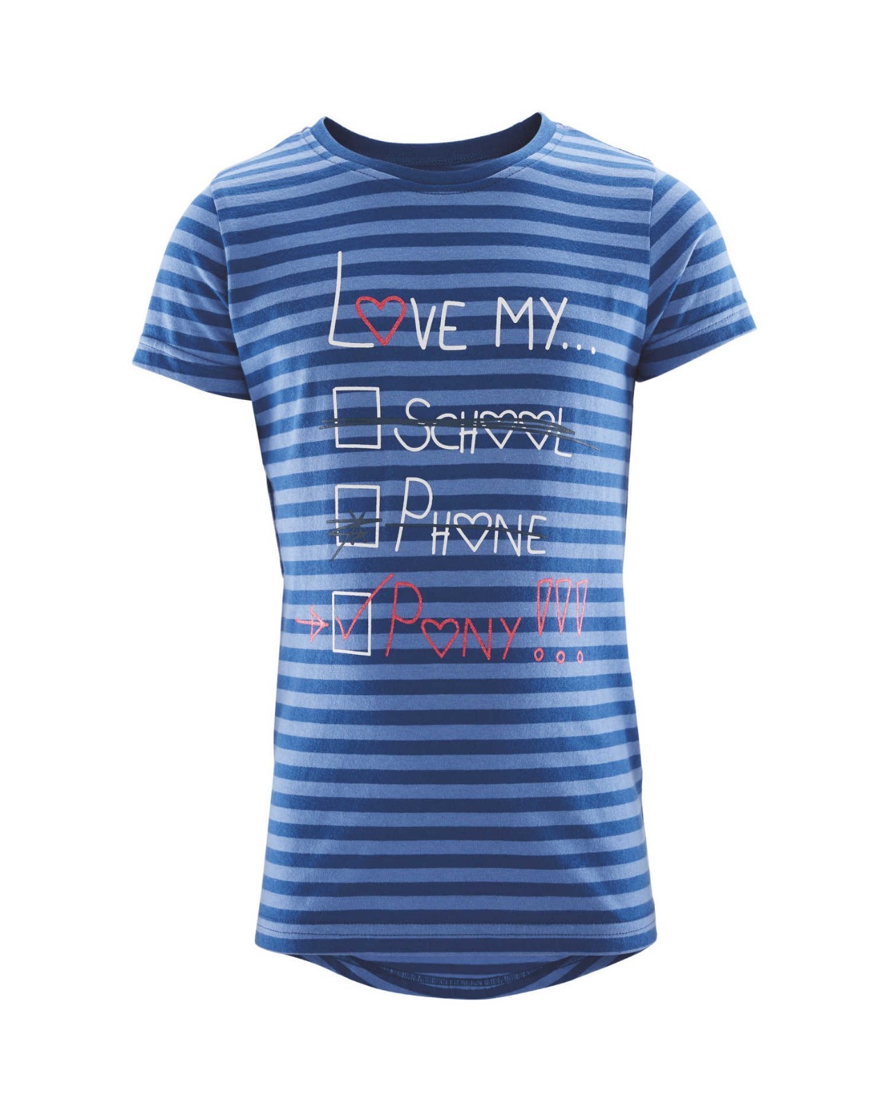 CRANE EQUESTRIAN * T SHIRT A RIGHE LOVE MY PONY CON DETTAGLIO GLITTER * ETÀ 9 10