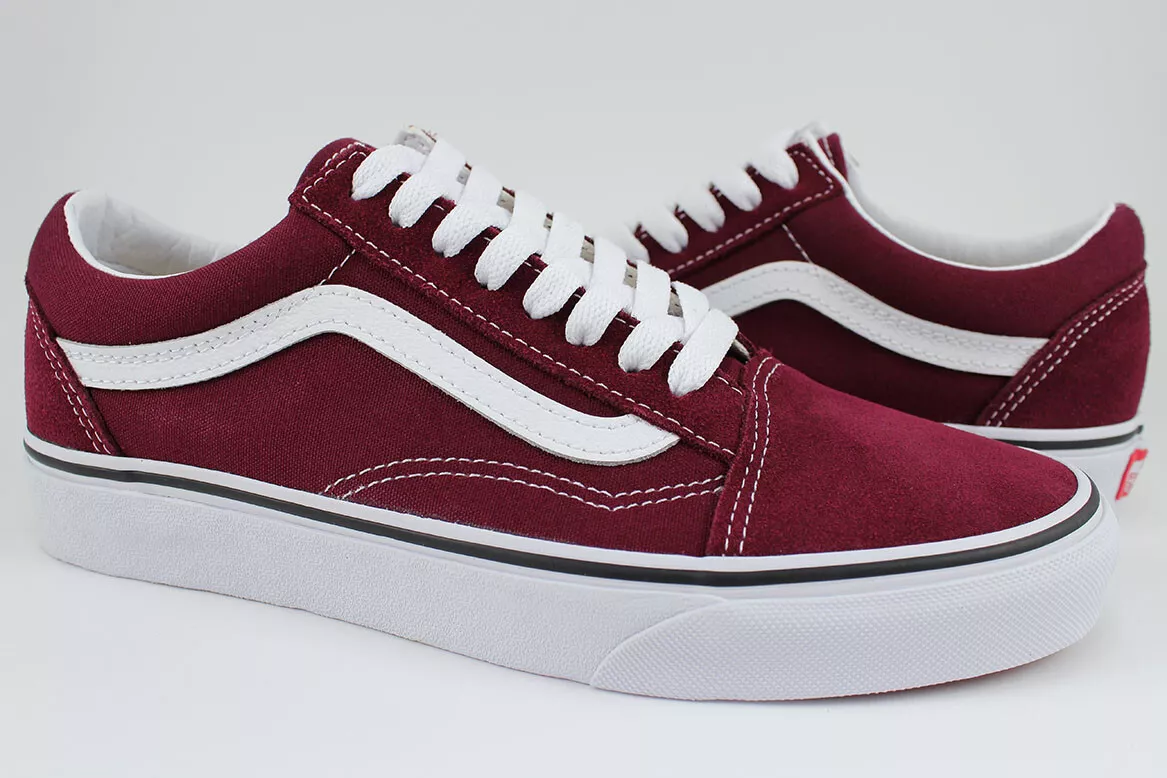 Vans Old Skool - Port Royale - Burgundy Maroon Red - Suede &Amp; Canvas -  Men/Women | Ebay