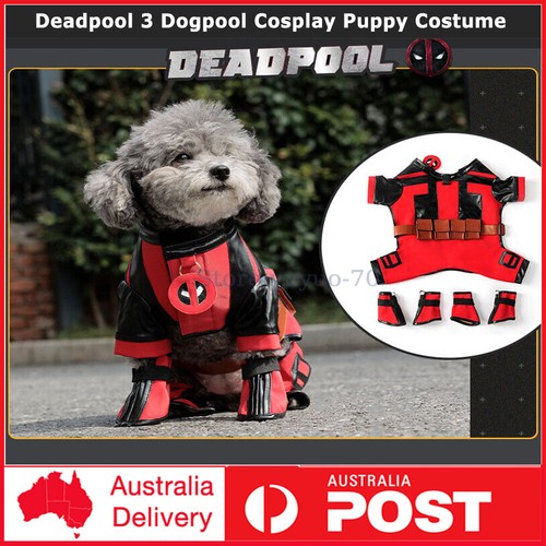 Deadpool 3 Dogpool Cosplay Leather Costume ALL BREED FIT Puppy Costume