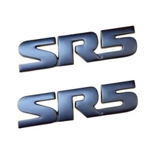 2Pcs Metal SR5 Emblem Letter For Tacoma Tundra 4Runner Sequoia Replacement decal