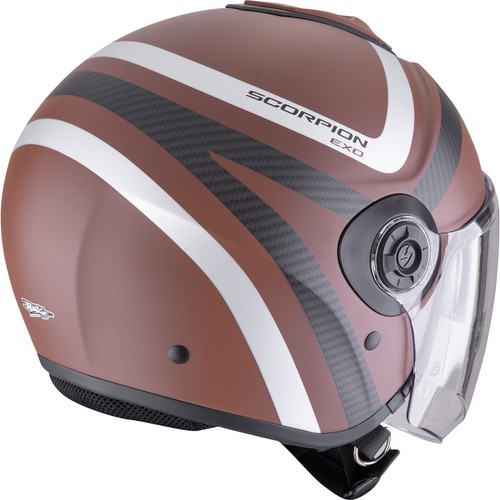 Motorrad Helm XL - Scorpion Jethelm EXO-City II 2 Riva - braun-silber matt - Bild 3 von 3