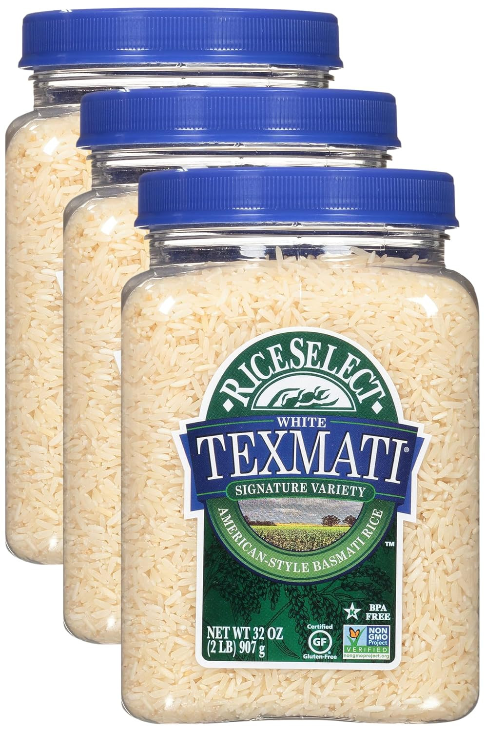 Texmati White Rice, Long-Grain Basmati Rice, Premium Gluten-Free Rice, Non-Gmo,