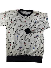 Vintage 90's Miro Inspired Adult Sweatshirt Pullover Fleece-lined USA Made 50/50