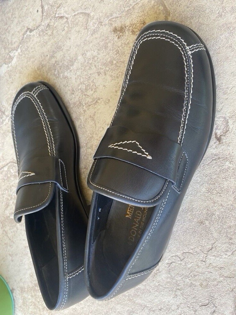 Vintage Donald J Plainer Men\'s Black Leather Penny Loafers‎ Slip On Size 7M Donald J. Pliner | Shoes | Vintage Donald J Plainer Mens  main image 2