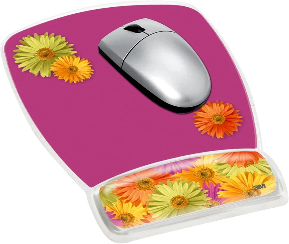 3M Precise Mouse Pad with Gel Wrist Rest Daisy Design - Image 3 of 4