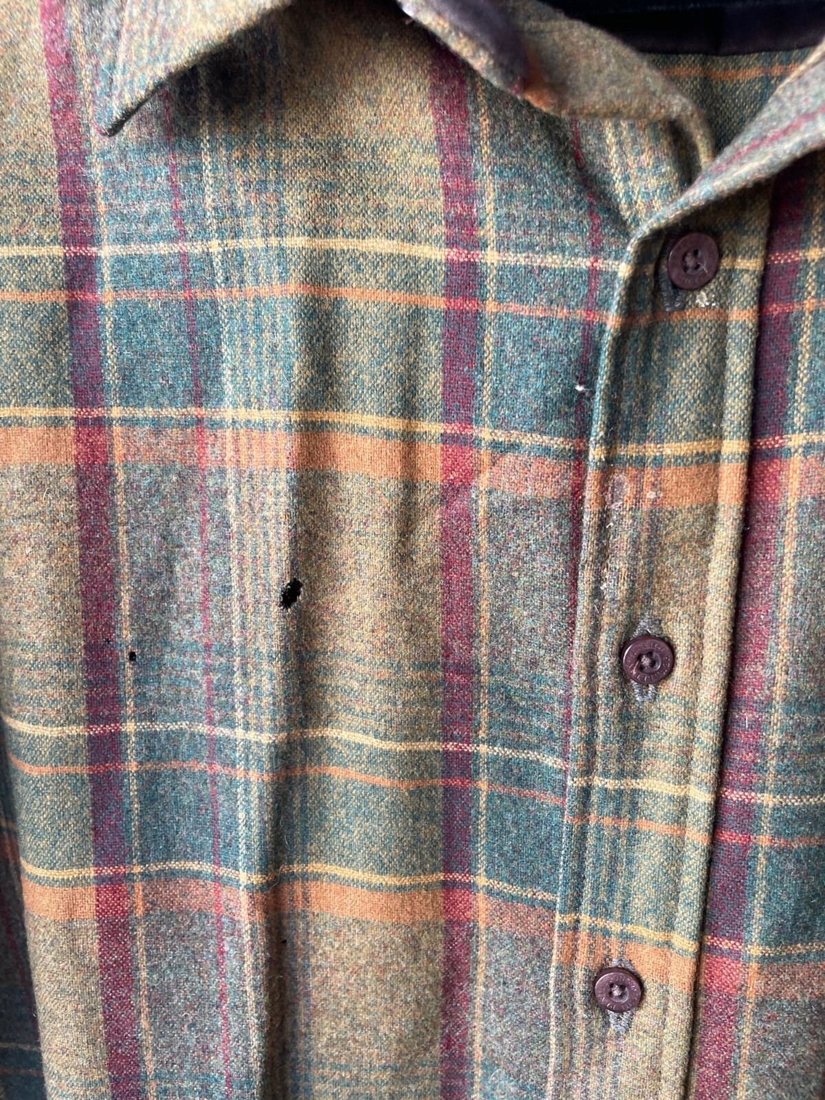 Pendleton Trail Button Up Shirt Plaid Virgin Wool… - image 3