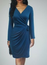 Berydress Woman's Teal Wrap Dress Size L