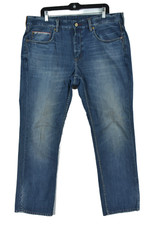 Tommy Bahama Jeans Men's 38x32 blue Island Crafted Authentic Straight Denim