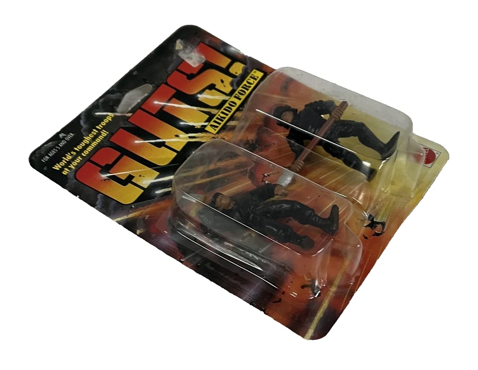 Vintage 1986 Mattel Guts! Soldiers Aikido Force - Kobudo e dente de tigre no cartão - Imagem 3 de 3