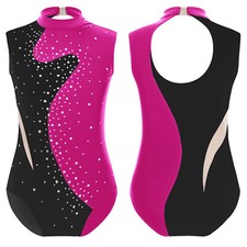 Kids Girls Ballet Biketard Gymnastic Sleeveless Leotard Unitard Dancewear Jazz
