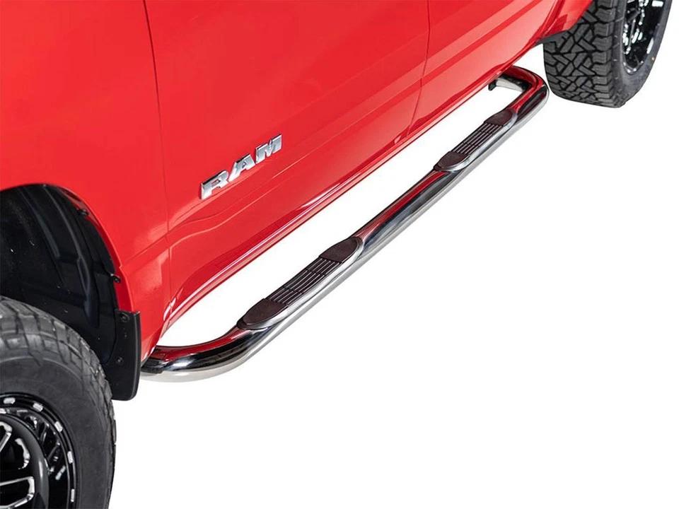 Ionic 3" Stainless Nerf Bars Fit 02-08 Dodge RAM 1500 | 03-09 2500/3500 Quad Cab Foto 2 de 4