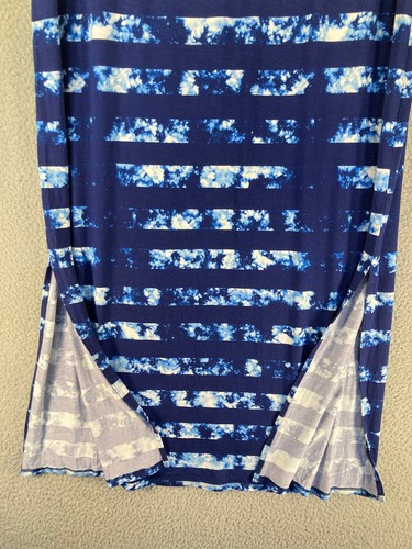 a.n.a. A New Approach Skirt Womens XL Blue Stripe Tie Dye Maxi Pull On Stretch - Picture 6 of 12