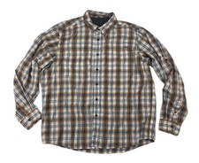 Wrangler Outdoors Multicolor Plaid Button Up Shirt L/S Size XL Polyester Nylon