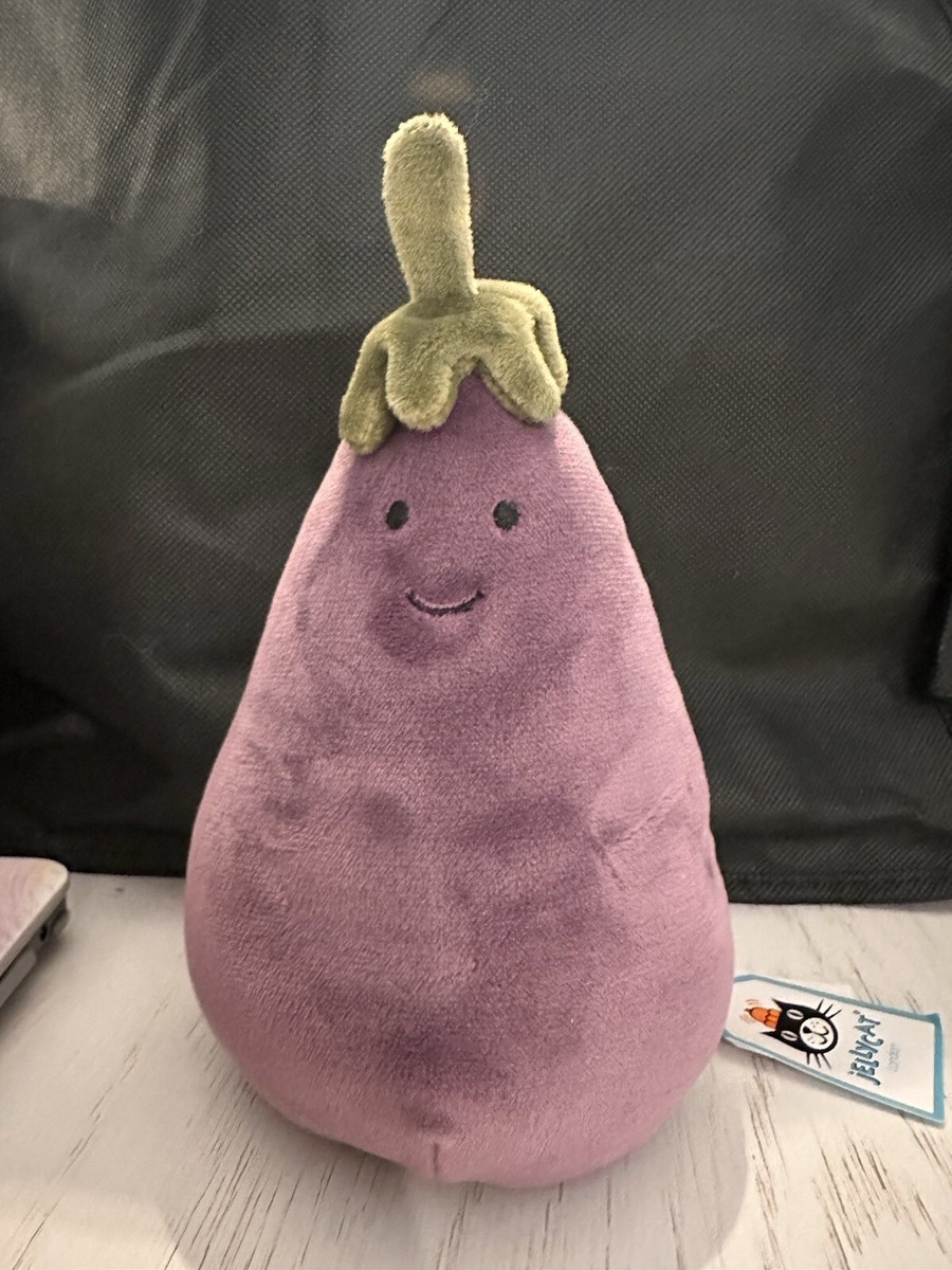 Jellycat Retired Rare Vivacious Vegetable Eggplant New with Tags