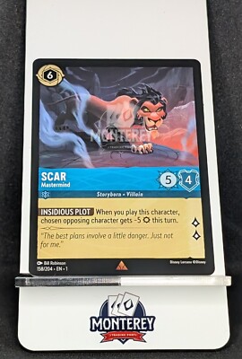 SCAR Mastermind NM-MINT Disney Lorcana TCG non holo 158/204 EN1