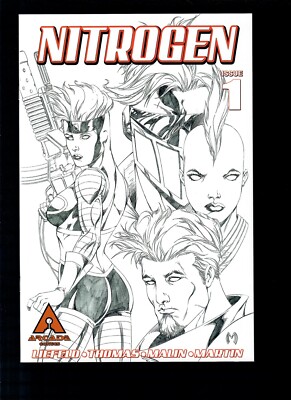 Nitrogen #1 sketch cover variant Arcade Comics 10% goes to charity