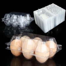	100PCS Egg Cartons Cheap Bulk Empty Plastic Chicken Egg Carton	