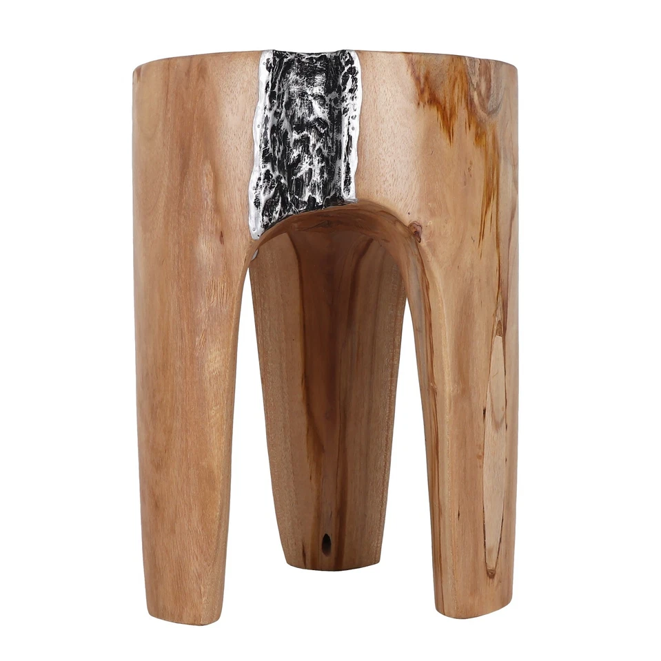 Rutledge & King Java Teak Root Stool Boho Teak Accent Table Teak End Table - Image 4 of 4