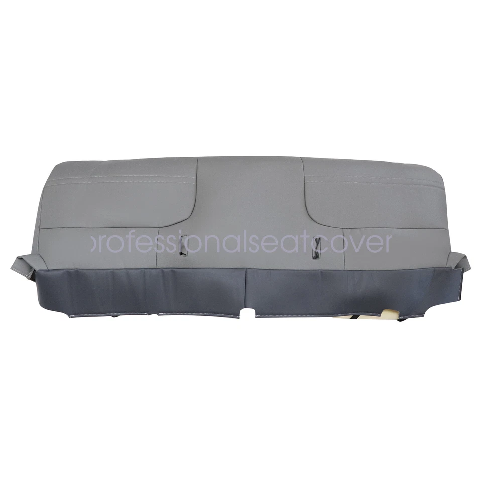 For Ford F250 F350 F450 Super Duty 1999-2002 Front Bench Bottom Seat Cover Gray - Image 4 of 4
