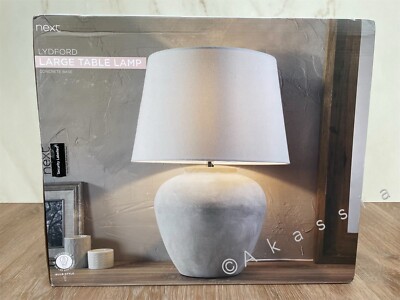 Next Grey Lydford Large Table Lamp rrp £110 UK