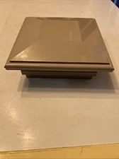 Barrette Outdoor Living Contemporary Top Vinyl Fence Rail Post Cap -Khaki 5"x5"