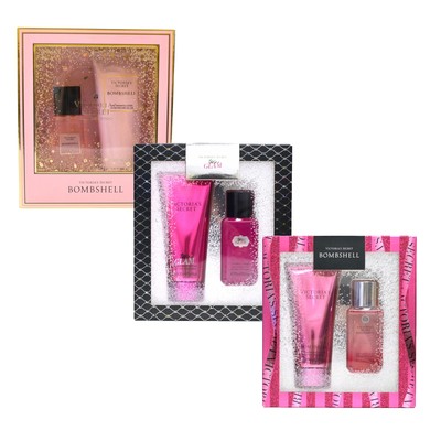 Victoria's Secret 2 Piece Gift Set Body Mist Spray Splash Fragrance Lotion New