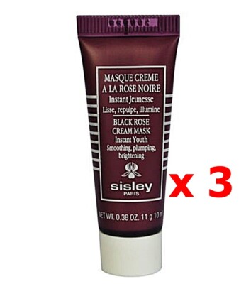 3pcs x Sisley Black Rose Cream Mask Samples 10mL   TOTAL OF 30mL