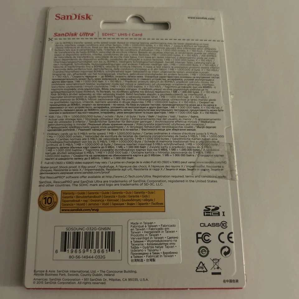 SanDisk 32 GB Class 10 Storage Memory Card SDHC Ultra UHS- 1 - Image 3 of 4