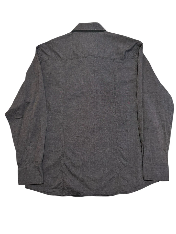 Men's Shirt Long Sleeve Button-Up ,100% Cotton grey by Knockout 1650 - Image 2 of 3