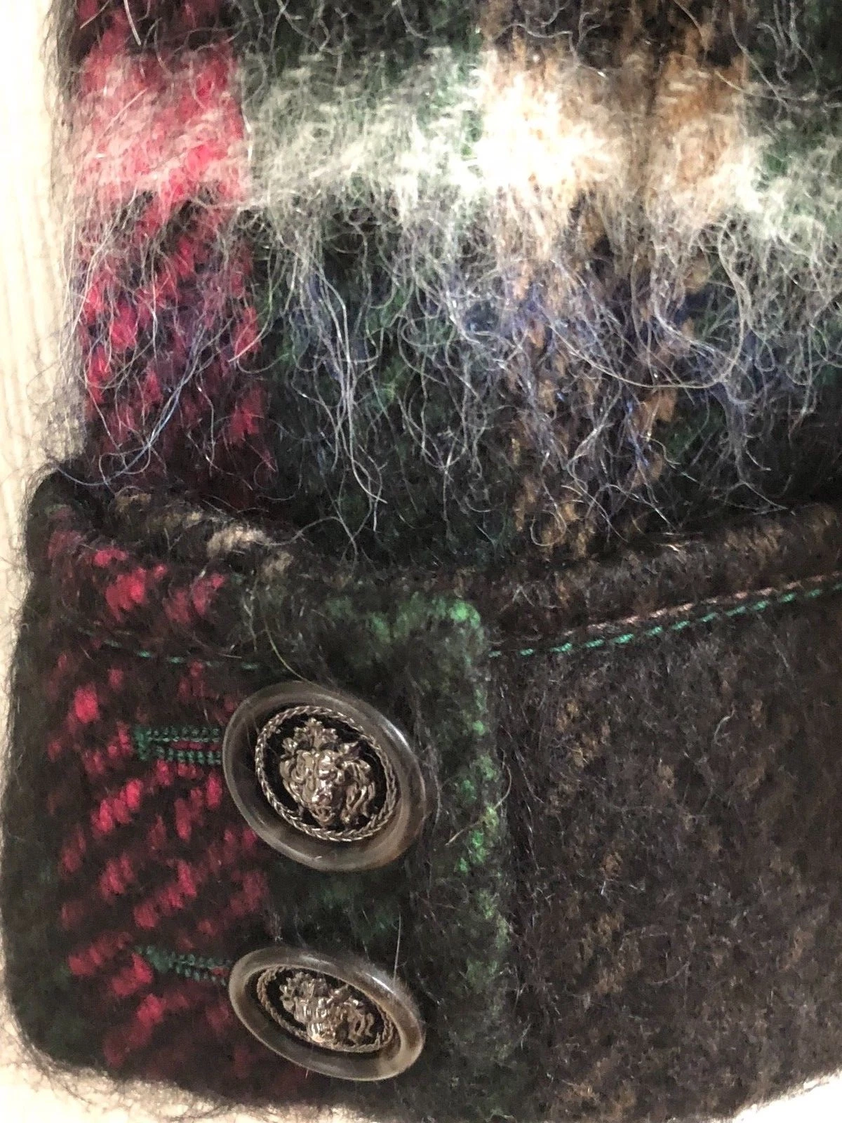 GIACCA CHANEL PRE AUTUNNO 2013A PARIGI EDIMBURGO NUOVA MOHAIR TWEED BOTTONI CC FR38 40