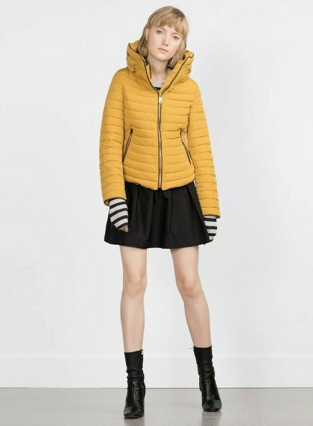 Zara Mustard Puffer Jacket Ladies Womens Jacket Zara Mustard