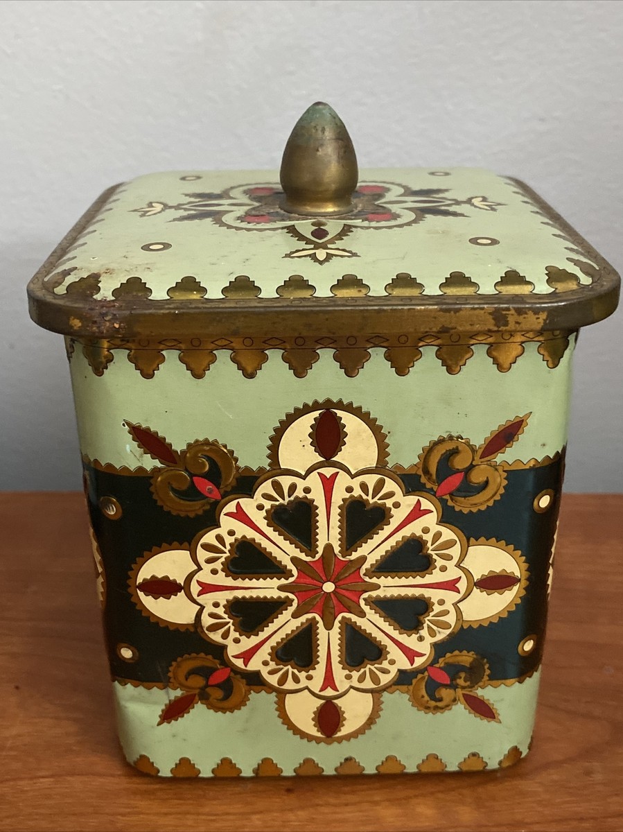 1960's Mid Century Modern Tea/Cookie/Biscuit Tin S.L.K 670/F Blue