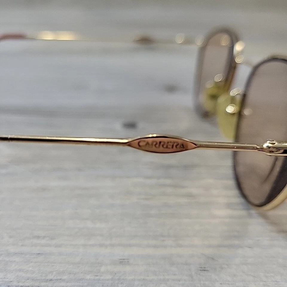 Gafas de sol Carrera 5763 41 de colección tortuga - pantuflas doradas redondas SOLO MARCOS raras Foto 4 de 4