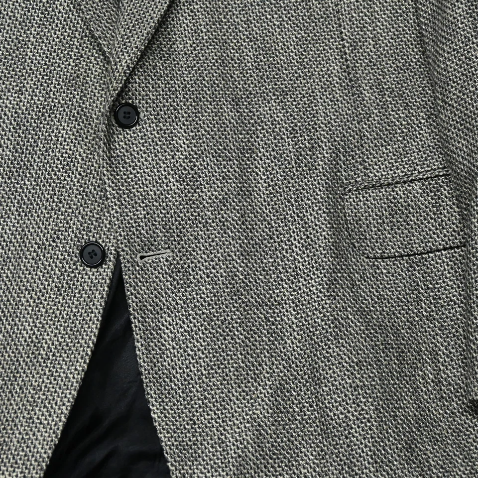 Vtg Stafford 50 X-Long Blanket Basketweave Tweed Blazer Jacket Sport Coat - Image 3 of 4