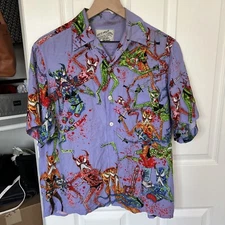 WACKO MARIA hawaiian shirt Size: S Purple Men NECKFACE-WM-HI11
