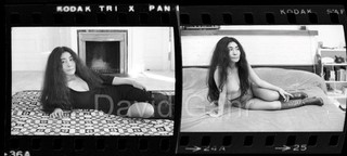 '74 Yoko Ono Lingerie NYC Sexy John Lennon's Wife Gahr 35mm 2 Negative Lot A361