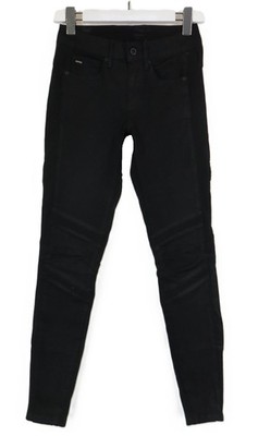 G-Star Motac 3D Mid Skinny Jeans Damen W25 L30 Zip Fly Stretch Jersey Einsätze