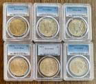 1923-S Peace Silver Dollar PCGS MS62 San Francisco (Lot of 6 coins)