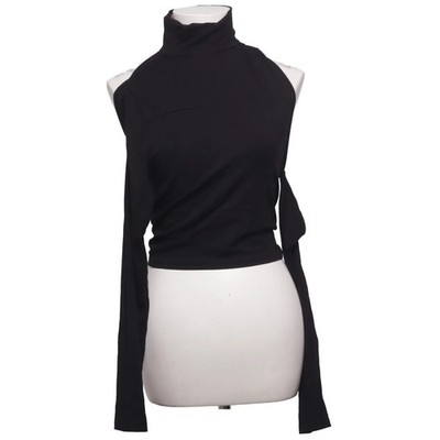 The Kript, Crop Top, Größe: M, Schwarz, Bambus/Elasthan, Einfarbig, Damen #YFM