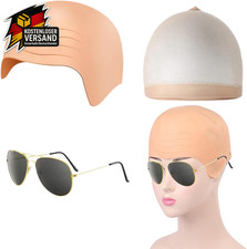 Glatze Perücke Latex Kostüm Zubehör Set 3 Stück