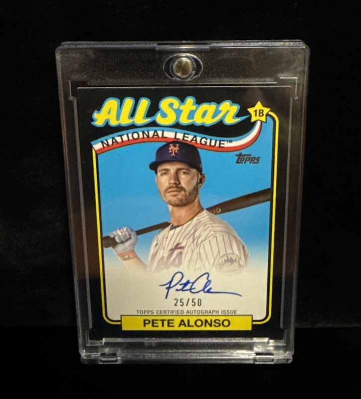 2024 Topps Update Jersey # Match Pete Alonso Auto 25/50 1989 Black New York Fm