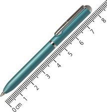 Online Turquoise Mini Twist Ballpoint Pen with Metal Clip, 8cm Pocket-Sized Biro