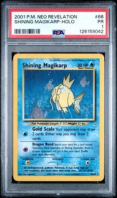 PSA 1 Pokemon Shining Magikarp 66/64 WotC Neo Revelation Holo Rare